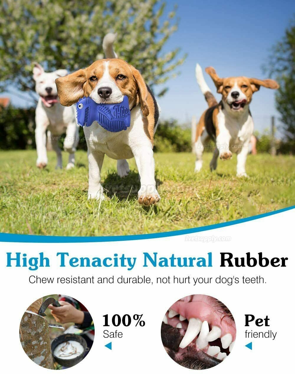 Indestructible Dog Chew Interactive Toys for Aggressive Chewers Food Leaking